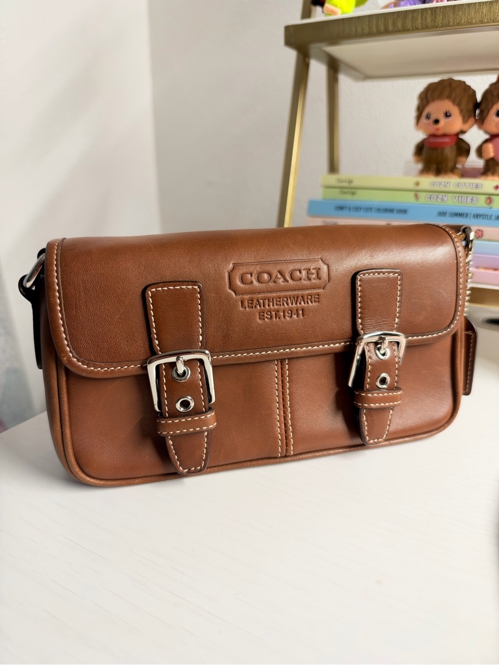 Coach 2004 Vintage Leatherware Soho Bleecker Double Buckle Bag